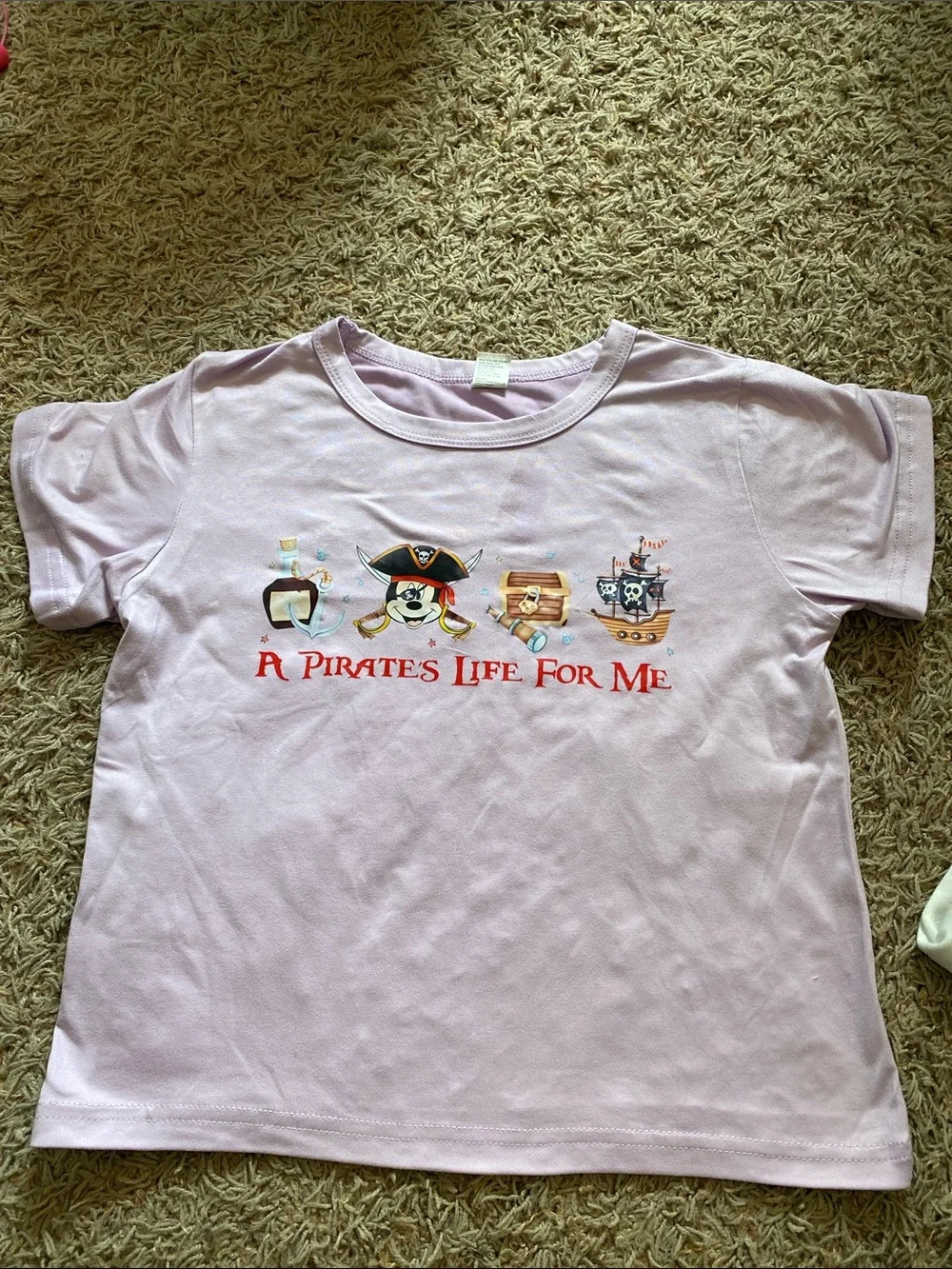 Kids' Light Purple A Pirates Life For Me' Graphic Tee